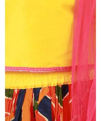 Yellow/Multi Zig Zag  Lehenga Choli 3