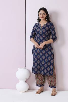 Indigo Printed Kurta And Bottom 1