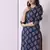 INDIGO PRINTED KURTA AND BOTTOM