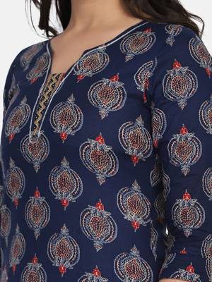 Indigo Printed Kurta And Bottom 10