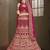 Exclusive Heavy Bridal Hand Work  Touch Up Rani Lehnga