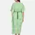 GREEN PRINTED KAFTAN WITH EMBROIDERED BELT