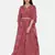 MAROON PRINTED KAFTAN WITH EMBROIDERED BELT