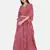 MAROON PRINTED KAFTAN WITH EMBROIDERED BELT