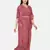 MAROON PRINTED KAFTAN WITH EMBROIDERED BELT