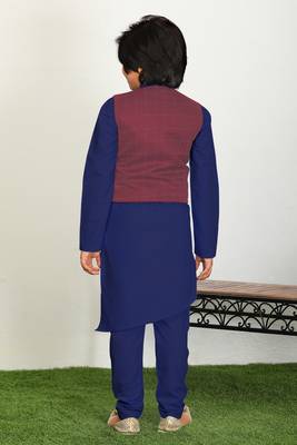 Ethnic Wear Kurta Pyjama with Waist Coat Jacket for Kids and Boys  2