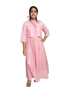 Beautiful Pink Rayon Sulv Digital Print Gown 
