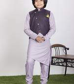 Everwillow Ethnic Wear Kurta Pyjama with Waist Coat Jacket for Kids and Boys 