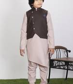 Everwillow Ethnic Wear Kurta Pyjama with Waist Coat Jacket for Kids and Boys 