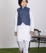Everwillow Ethnic Wear Kurta Pyjama with Waist Coat Jacket for Kids and Boys 