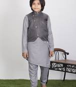 Everwillow Ethnic Wear Kurta Pyjama with Waist Coat Jacket for Kids and Boys 
