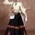 Black gujarati gamthi hand embroidered taffeta silk navratri festival lehenga collection