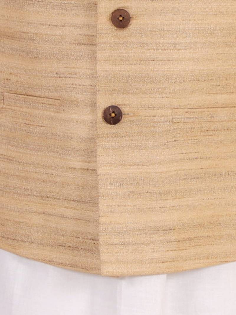 White plain pure cotton boys-dhoti-kurta