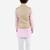 Boys' Beige, Pink And White Jacket, Kurta And Pyjama Set