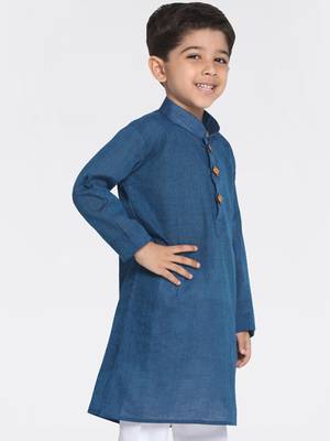 Handloom Blue Kurta 2