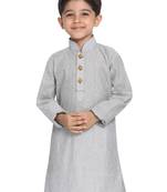 Boys Handloom Grey Kurta