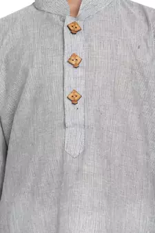 Boys Handloom Grey Kurta