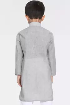 Boys Handloom Grey Kurta
