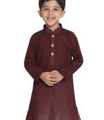  Handloom Maroon Kurta