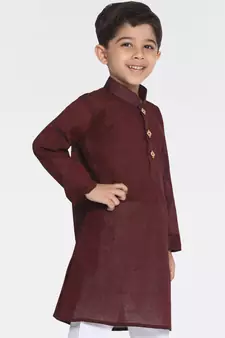  Handloom Maroon Kurta