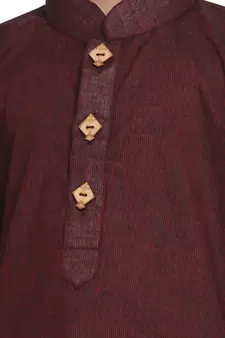  Handloom Maroon Kurta