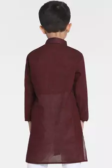  Handloom Maroon Kurta