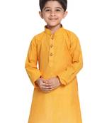 Boys Handloom Mustard Kurta