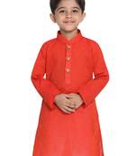 Boys Handloom Red Kurta