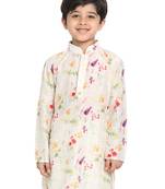 Multicolor-Base-Cream Kurta