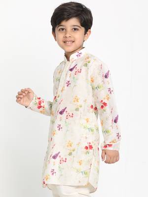 Multicolor-Base-Cream Kurta 3
