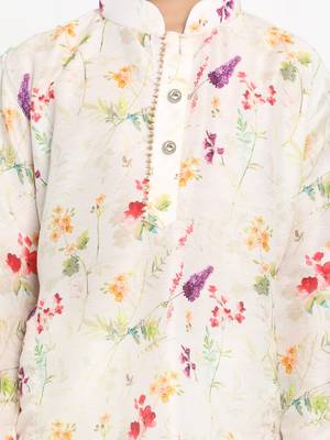 Multicolor-Base-Cream Kurta 5