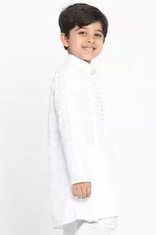  Boys' Chikankari White Kurta