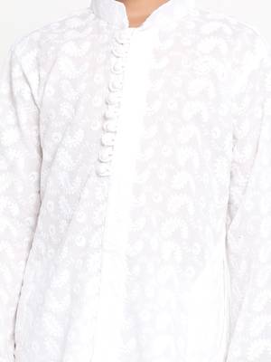  Boys' Chikankari White Kurta 5