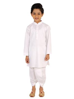  White Kurta And Dhoti Set 1