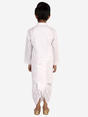  White Kurta And Dhoti Set 5