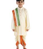 Cream Ethnic Dhoti Kurta Set