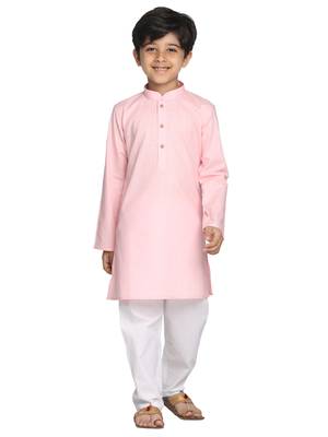  Pink And White Kurta Pyjama Set 1