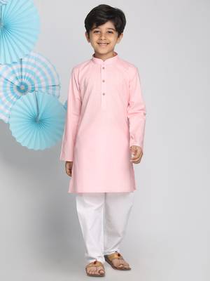  Pink And White Kurta Pyjama Set 2