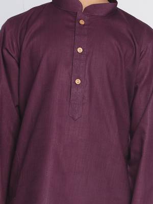  Purple And White Kurta Pyjama Set 5
