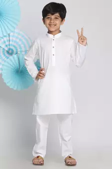  White Kurta Pyjama Set