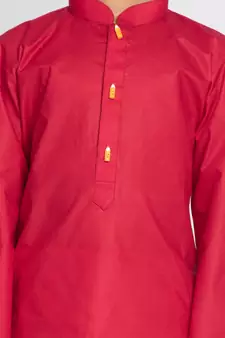  Maroon And White Kurta Pyjama Set
