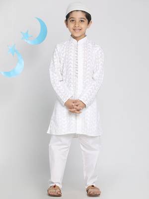  White Kurta Pyjama Set 1