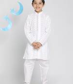  White Kurta Pyjama Set