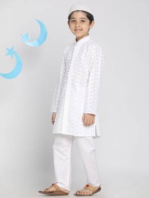  White Kurta Pyjama Set 3