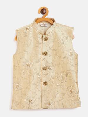 Boys' Beige Nehru Jacket 1
