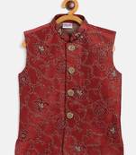 Boys' Maroon Nehru Jacket