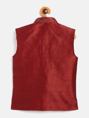 Boys' Maroon Nehru Jacket 2