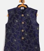 Boys' Navy Blue Nehru Jacket
