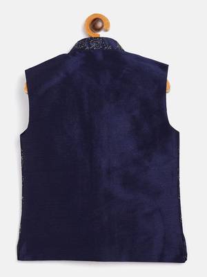 Boys' Navy Blue Nehru Jacket 2