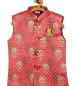  Pink Silk Blend Nehru Jacket